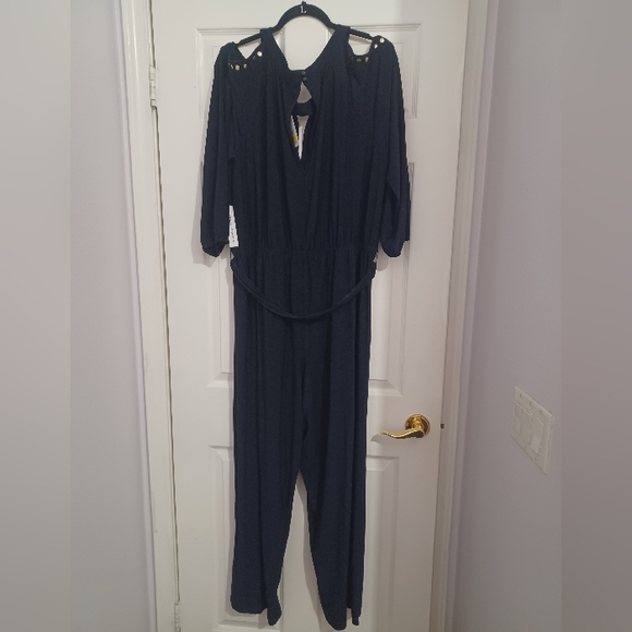 Emma & Michele 2XL Navy Jumpsuit NWT - Picture 6 of 6